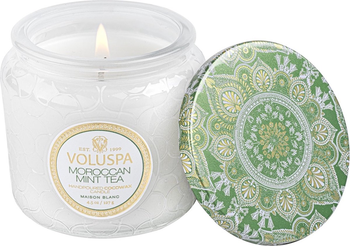 Voluspa Geurkaars Maison Blanc Moroccan Mint Tea Petit Jar Candle 127gr