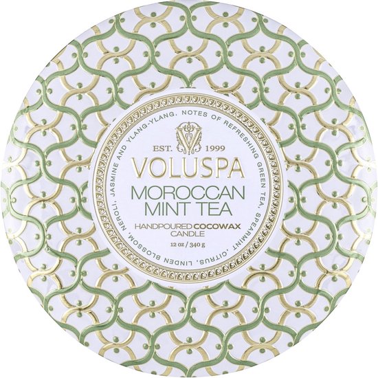 Voluspa Geurkaars Maison Blanc Moroccan Mint Tea 3 Wick Tin Candle