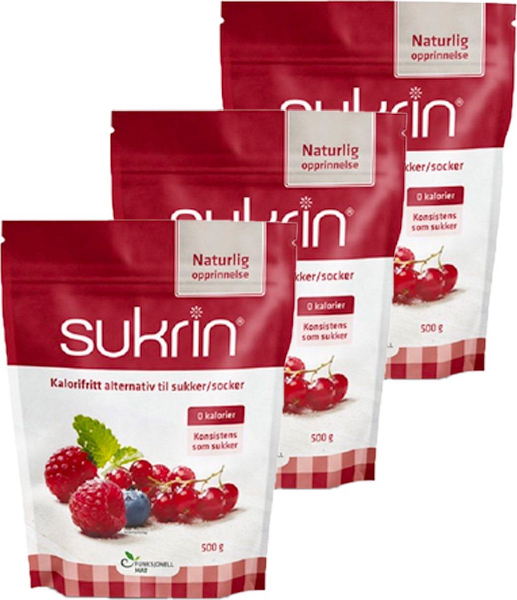 Goedkoopste Sukrin | Natuurlijke Zoetstof Met 0 Calorieën | 3 stuks | 3 x 500 gram