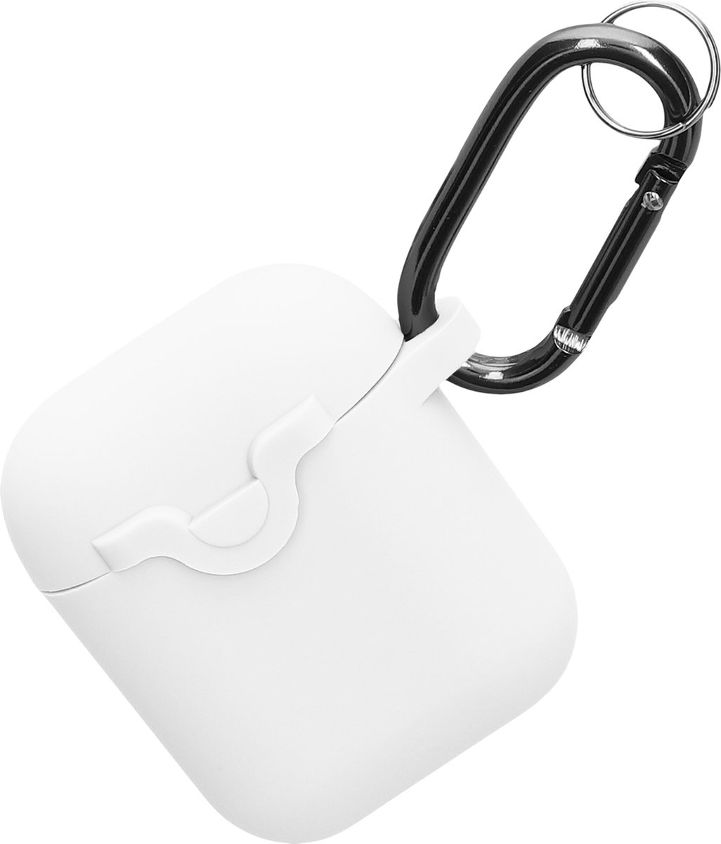 kwmobile hoesje geschikt voor Apple Airpods 1 & 2 case - Cover voor oordopjes case - Flexibel silicone - In wit