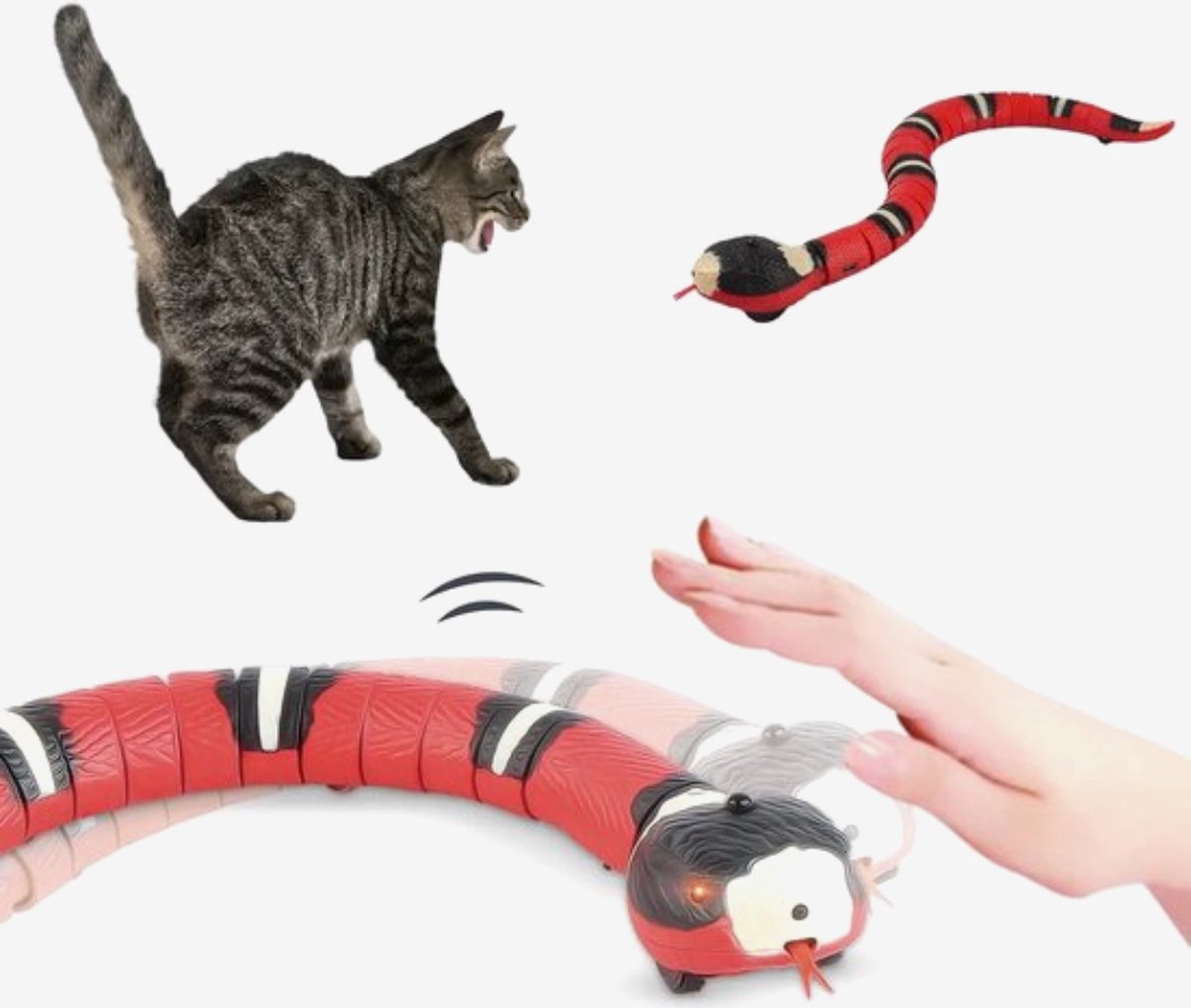HAPINARY 2 Sets Stalen Draad Kattenplaagspeelgoed Interactief Kattenspeelgoed Plastic Handvat En Voor Kattenbenodigdheden 3 Stuks * 2