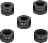 Mâchoires de pressage hydrauliques, Set M de 5 pièces, M12-M15-M18-M22-M28, adaptées au pressage de tuyaux en acier inoxydable, en acier et en cuivre