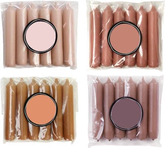 Led dinerkaarsen set van 6 in pastel kleur nu verkrijgbaar