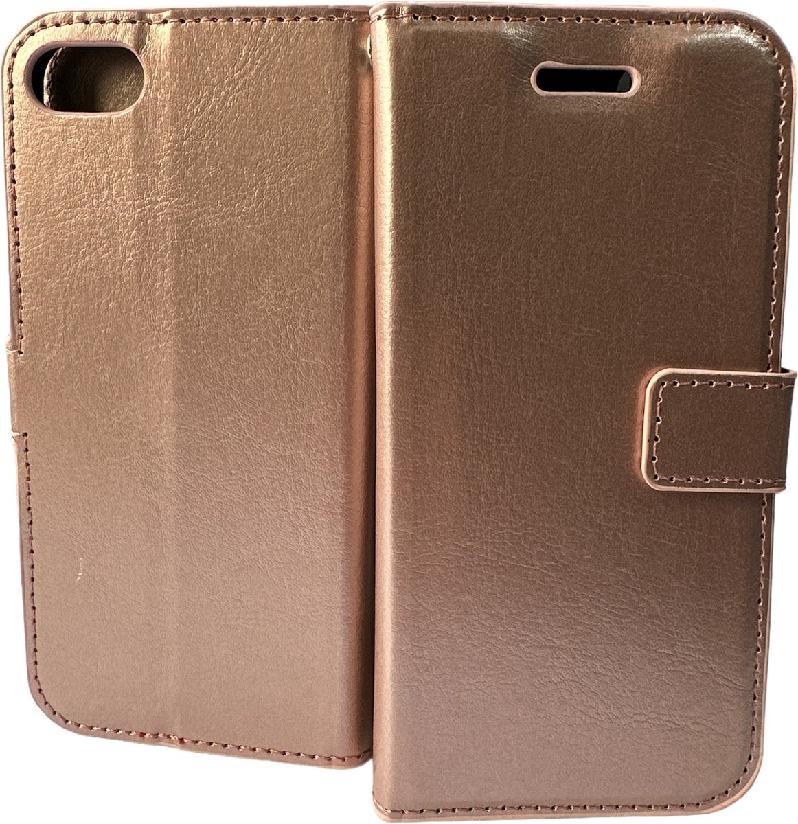 Portemonnee Book Case Hoesje Geschikt voor: iPhone 6 / 6S - rosegoud