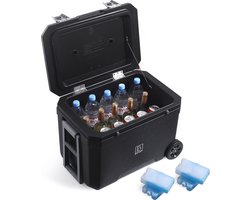 Brisby Koelbox 45L – Verrijdbaar – 4 Koelelementen – Verrijdbaar – Zwart