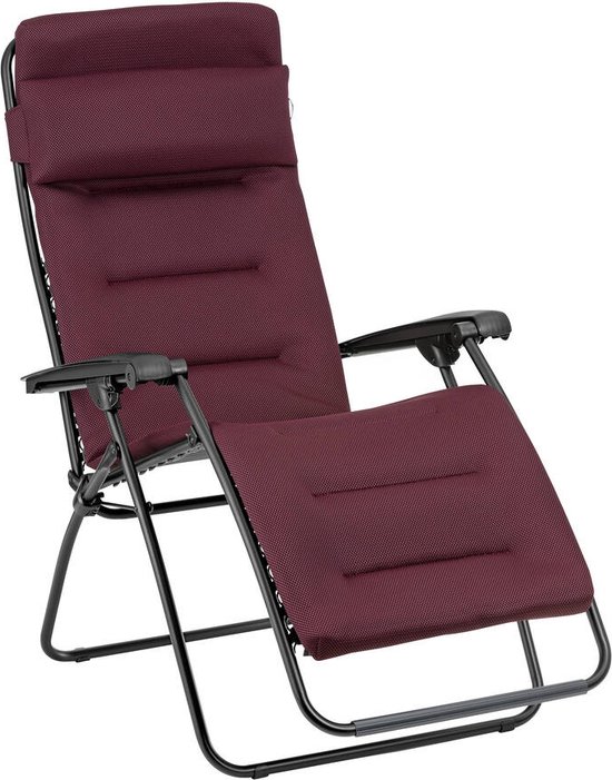 Foto: Lafuma rsx clip aircomfort model 2024 relaxstoel verstelbaar inklapbaar zero gravity bordeaux