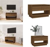 vidaXL Tv-meubel 70x41x44 cm spaanplaat bruineikenkleurig - Tv-kast - Tv-kasten - Tv-standaard - Wandtafel
