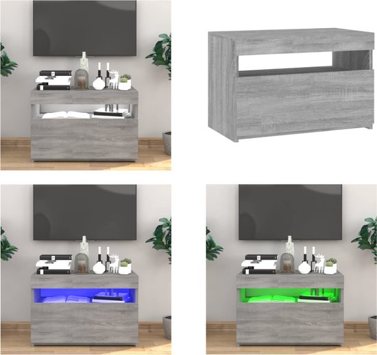 vidaXL Tv-wandmeubel met LED-verlichting 180x31x38 cm sonoma eiken, wandkast, tv-kast, tv dressoir, tv-meubel, tv kastje, zwevend tv meubel