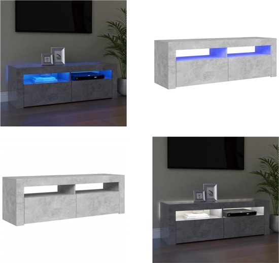VidaXL Tv-meubel met LED-verlichting 120x35x40 cm wit