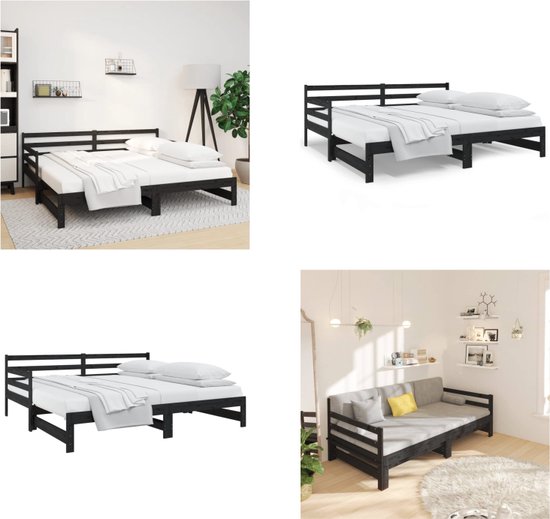 vidaXL Slaapbank 2-zits met 2 kussens stof taupe, slaap bank, bankbed, verstelbare slaapbank, bedbank, inklapbare slaapbank, neerklapbare slaapbank
