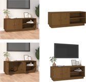 vidaXL Tv-meubel 105x34x40 cm massief grenenhout honingbruin - Tv-kast - Tv-kasten - Tv-meubel - Hifi-meubel