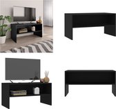 vidaXL Tv-meubel 80x40x40 cm bewerkt hout zwart - Tv-meubel - Tv-meubels - Tv-meubelen - Tv-meubilair