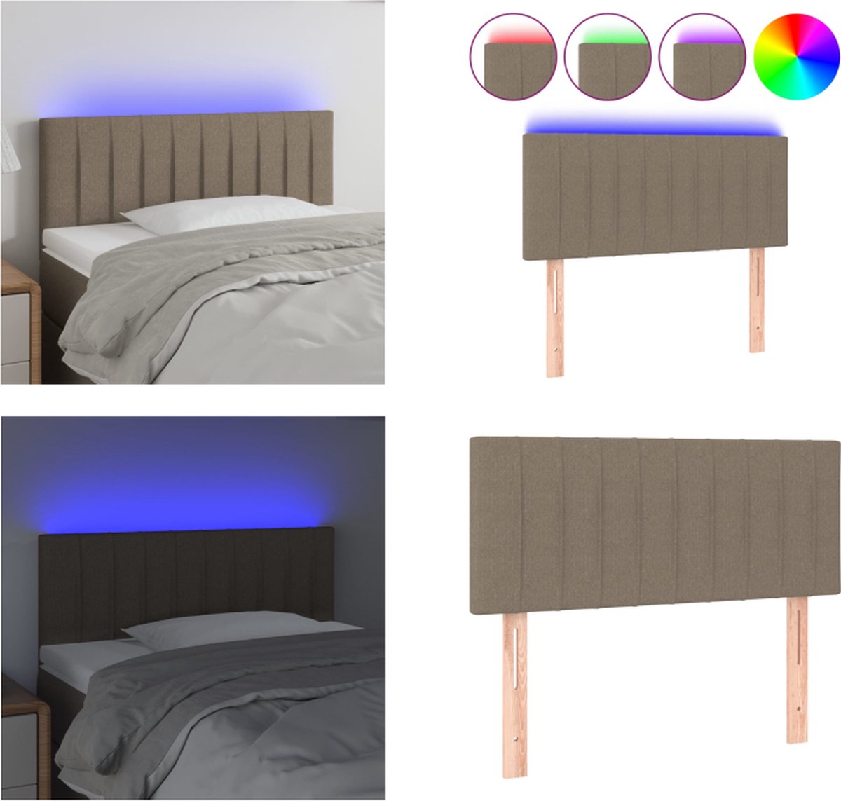 vidaXL Têtes de lit 2 Pièces Bleu 72x5x78/88 cm Tissu - La Poste