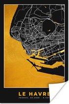 Poster Plan de ville – France – Plan – Le Havre – Plan - 60x90 cm