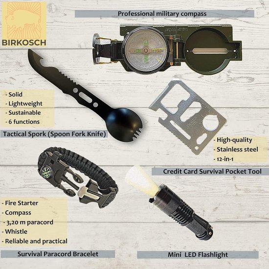 Twenty4seven® Ultieme Noodpakket voor Thuis - Survival Kit & Overlevingspakket - Oorlog, Stroomuitval & Rampen - Inc. Noodradio, Waterfilter, Nooddeken, Noodverlichting Etc