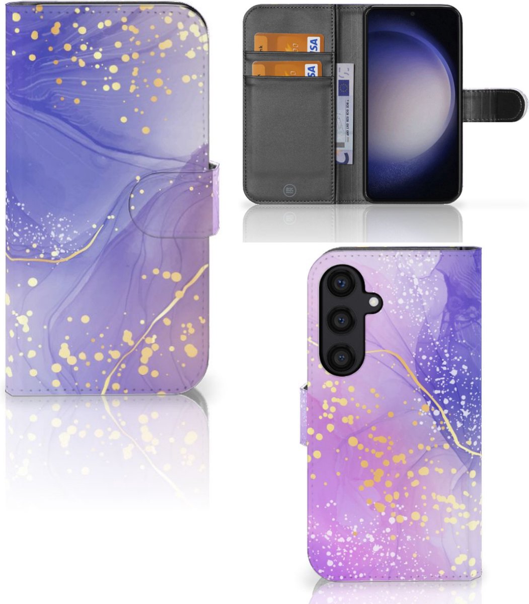 Hoesje voor Samsung Galaxy S24 Watercolor Paars