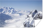 Poster Alpen - Sneeuw - Berg - 60x40 cm