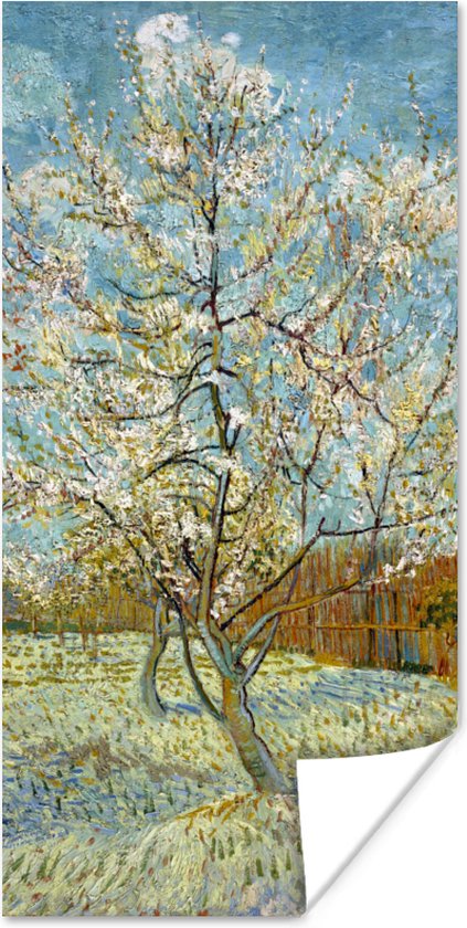 Poster Bloeiende perzikboom - Vincent van Gogh - 20x40 cm