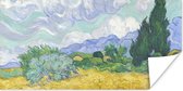 Poster Korenveld met cipressen - Vincent van Gogh - 80x40 cm