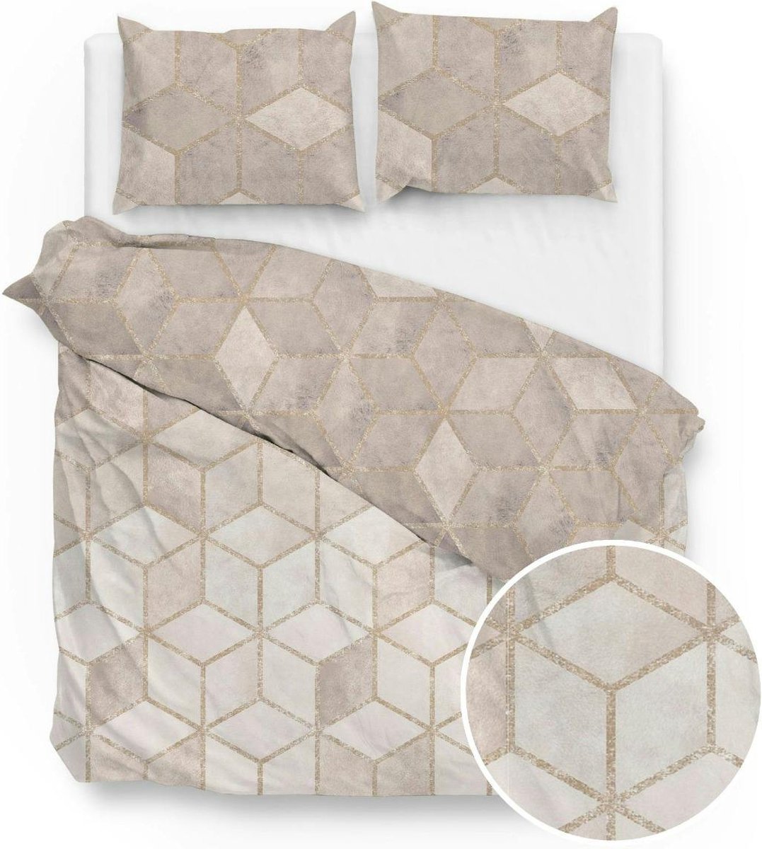 Zohome Siri Dekbedovertrek - Flanel - Extra breed - Natural