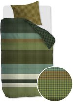 Beddinghouse Juno dekbedovertrek - Eenpersoons - 140x200/220 - Groen