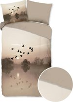 Good Morning Dekbedovertrek "vogels" - Zand - (140x200/220 cm) - Katoen