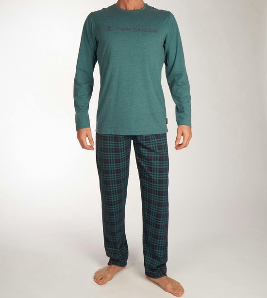 Tom Tailor Pyjama lange broek - 330 Blue - maat XXL (XXL) - Heren Volwassenen - Katoen/polyester- 71357-4065-330-XXL