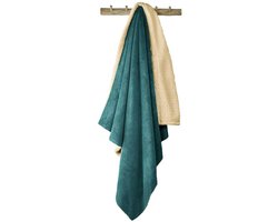 De Witte Lietaer Teddy Fleece Plaid Laya - Petrol - XL - 220 x 240 cm - Polyester