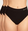 Comfortabel & Zijdezacht Bamboo Basics Belle - Bamboe Briefs (Multipack 3 stuks) Dames - Naadloos - Onderbroek - Ondergoed - Zwart - L