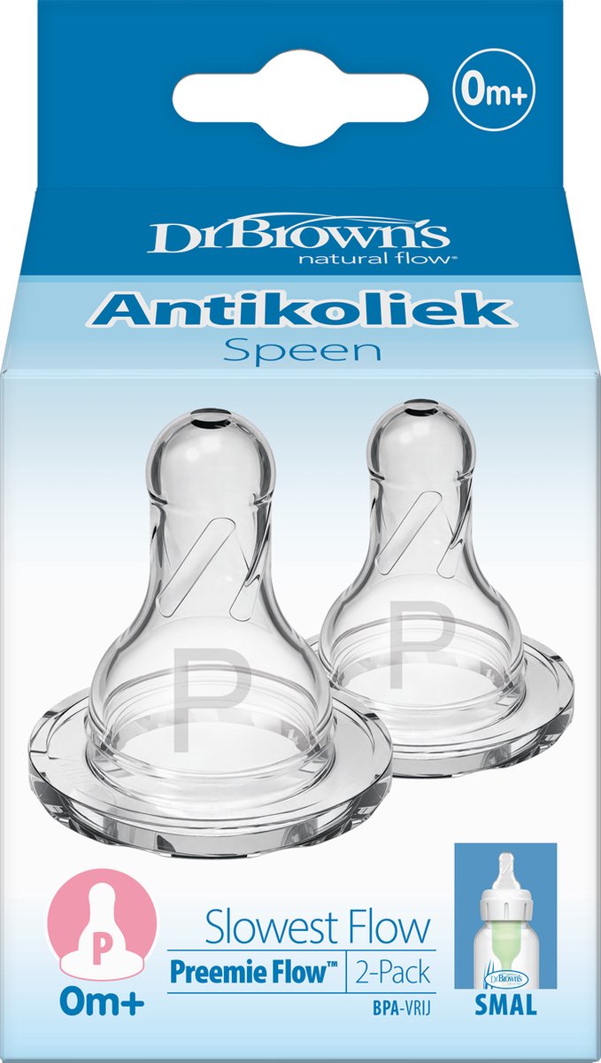 Dr. Brown's Options+ Flesspeen - Prematuur - Smalle halsfles - 2 stuks van Dr. Brown's — afbeelding 3