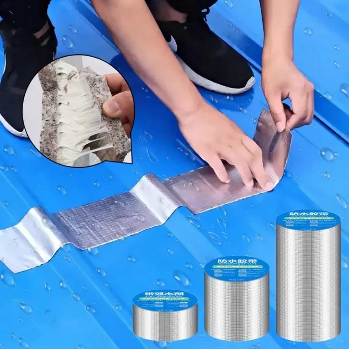 Ducttape / Reparatietape Zilvergrijs Rol 50 m 50 Mm Normale Kleefk - De