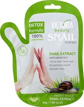 Victoria Beauty | Voedend, Hydraterend en Anti-Aging "Handschoen-Type" Handmasker met Slakkenextract | voor Droge of Beschadigde Handen en Nagels | 30 g