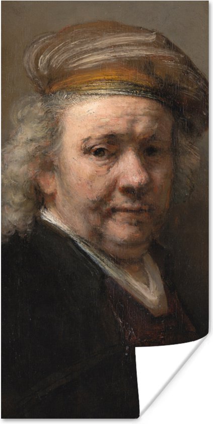 Poster Zelfportret - Schilderij van Rembrandt van Rijn - 60x120 cm