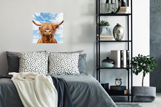 Affiche Highlander écossais - Nuage - Animaux - 50x50 cm