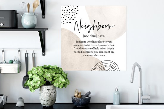Affiche Bons voisins - Dictionnaire - Proverbes - 50x50 cm