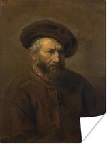 Poster Zelfportret - Rembrandt van Rijn - 60x80 cm
