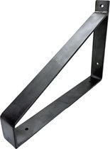 Maison DAM 1x Klassieke Plankdrager - Wandsteun – Voor een plank 30cm – Staal met blanke coating - incl. bevestigingsmateriaal + schroefbit