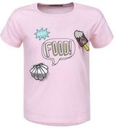 Tee shirt Glo Story rose bonjour food 158