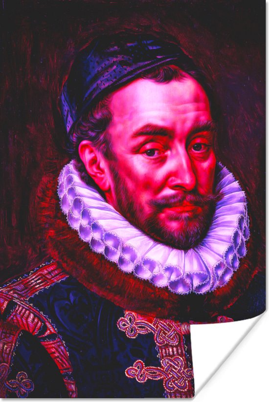 Décoré du vieux maître Adriaen Thomasz avec des reflets roses 120x180 cm XXL / Groot format!