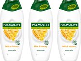 Palmolive - Naturals - Milk & Honey - Lait douche/Gel douche - 3x 500ml - Pack économique
