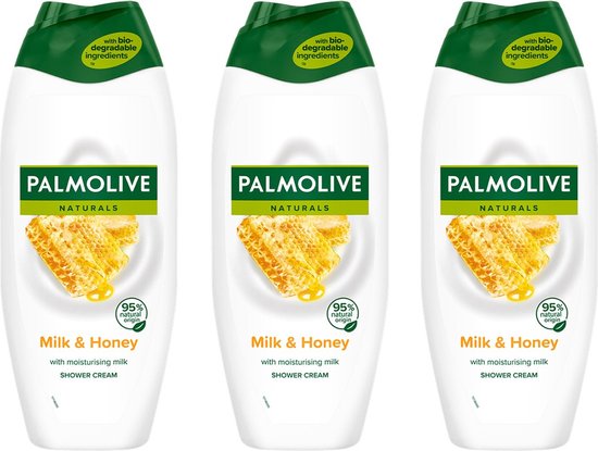 Palmolive - Naturals - Milk & Honey - Douchemelk/Douchegel - 3x 500ml - Voordeelverpakking