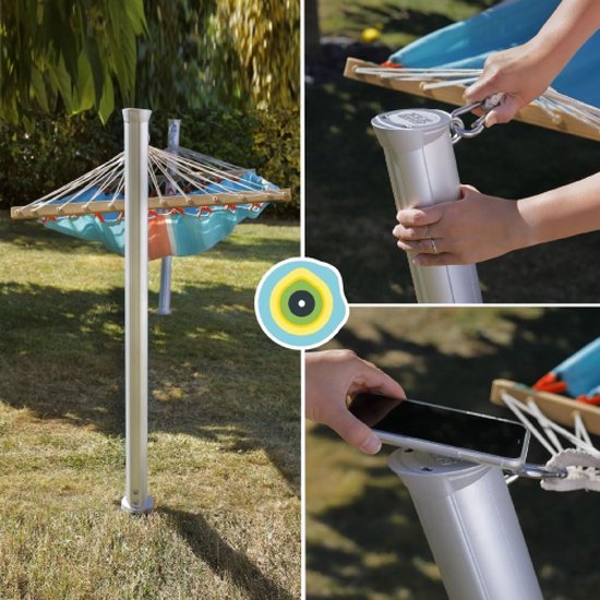 PAAL uit aluminium voor HANGMAT Multiterrein in de verankeringsbasis te voegen bol