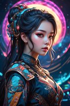 Anime Poster | Oosterse Prinses Poster | Japanse Art | Game poster | Simp | 51x71cm | Wanddecoratie | Muurposter | MT | Geschikt om in te lijsten