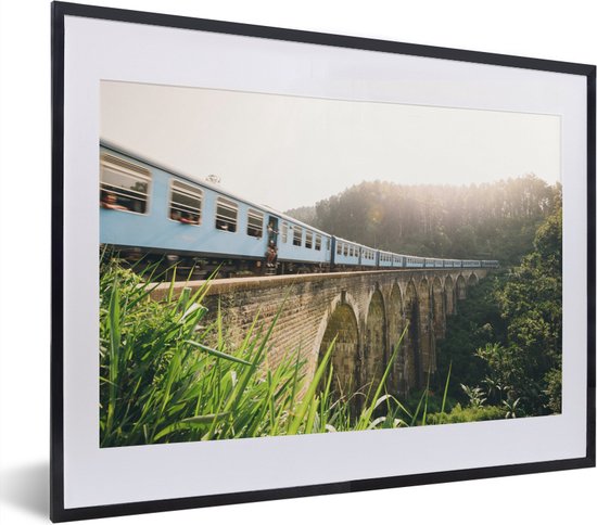 Fotolijst incl. Poster - Een trein over een brug - 40x30 cm - Posterlijst