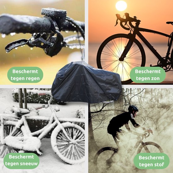 Josse Fietshoes Zwart Universeel - XL - Waterdicht - Anti-diefstal - Ultra Sterk Oxford - Incl. Opbergzak en Zadelhoes van Josse — afbeelding 2