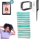 BeautyFit® - Permanentwikkels 12 stuks - Heatless Curls - Inclusief E-book - Haarrollers - Krulspelden - Krullen Zonder Hitte - Wave Formers - Krullers blauw