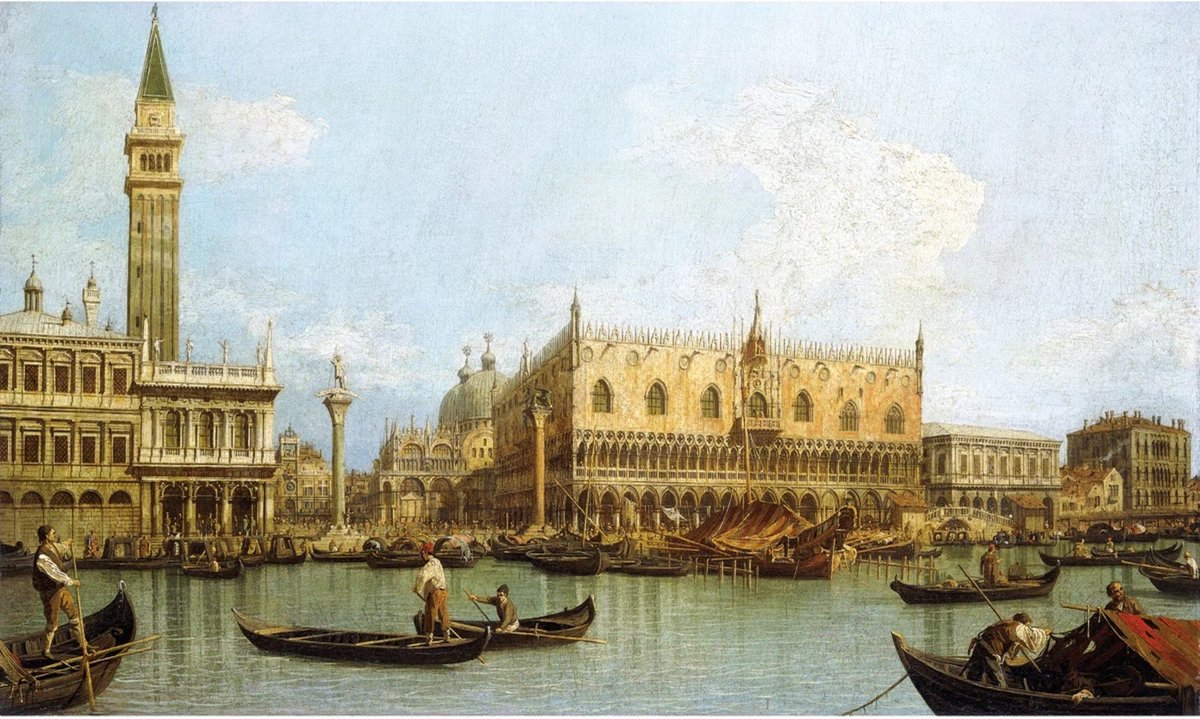 PGM Kunstdruk Canaletto - Molo, Venedig 80x60cm Divers