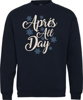 Sweater Après All Day | Apres Ski Verkleedkleren | Fout Skipak | Apres Ski Outfit | Navy | maat S