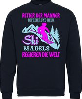 Sweater Ski Madels | Apres Ski Verkleedkleren | Fout Skipak | Apres Ski Outfit | Navy | maat XL