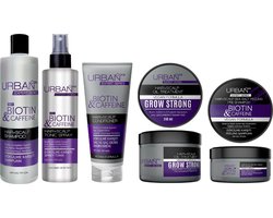 URBAN CARE Expert Biotin & Caffein Hair+Scalp - Shampoo 350ML + Conditioner 200ML + Tonic Spray 200ML + Sea Salt Peeling Shampoo 200ML + Scalp + Oil Treatment Grow Strong 240ML
